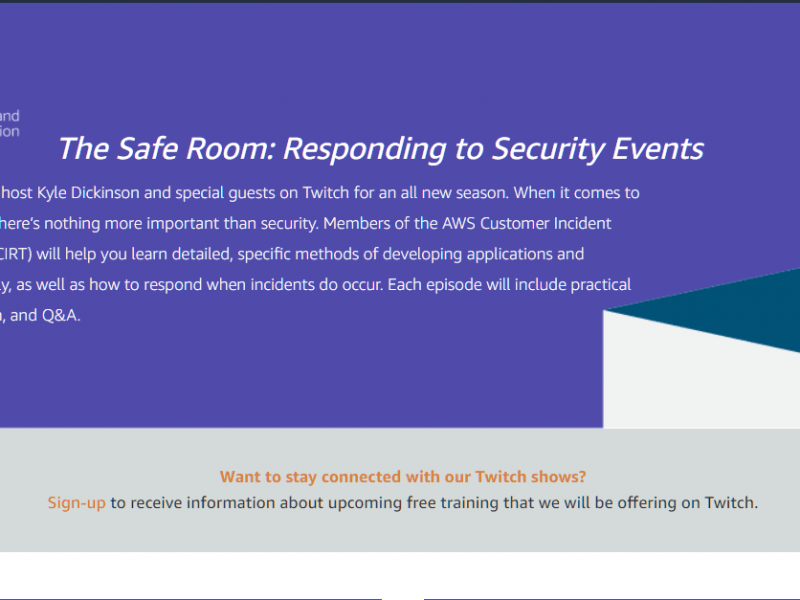 AWS estrena en Twitch "The Safe Room"