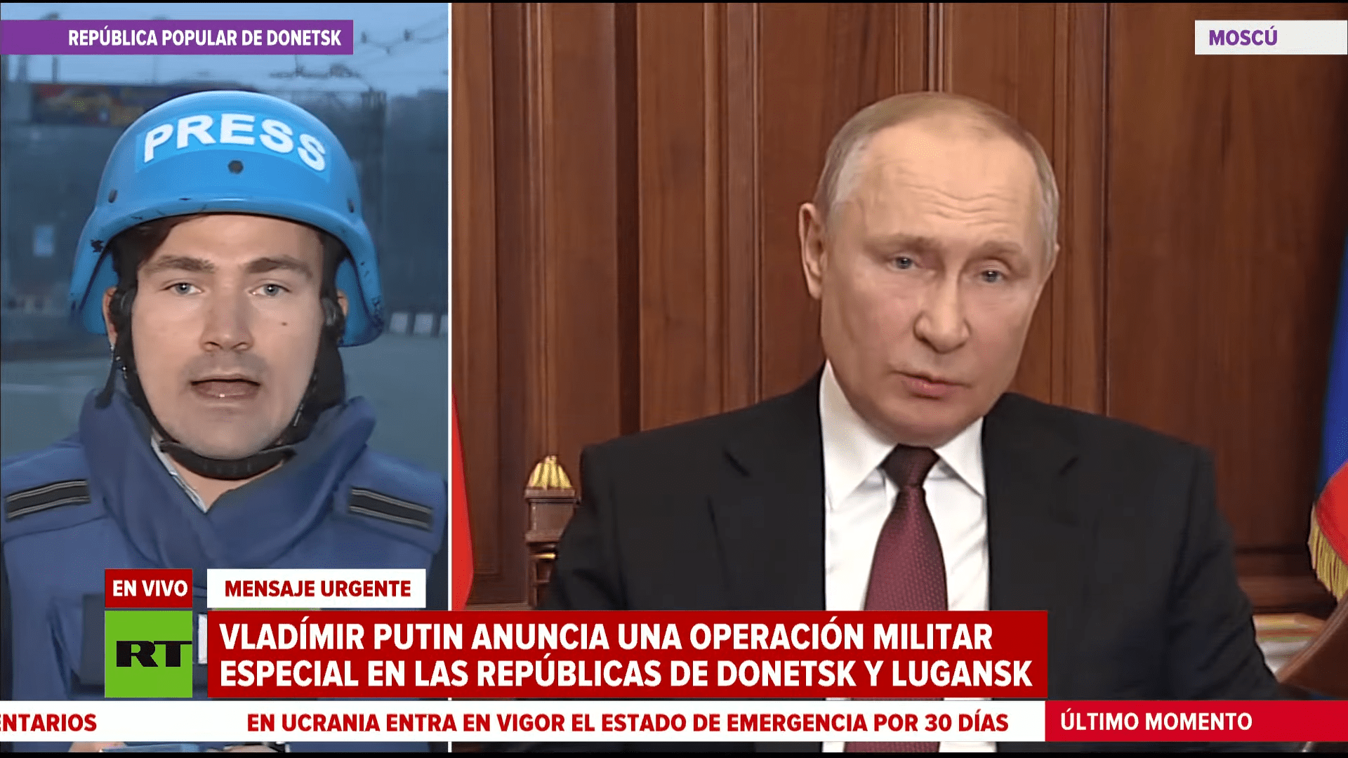 Vladimir Putin declara la guerra a Ucrania