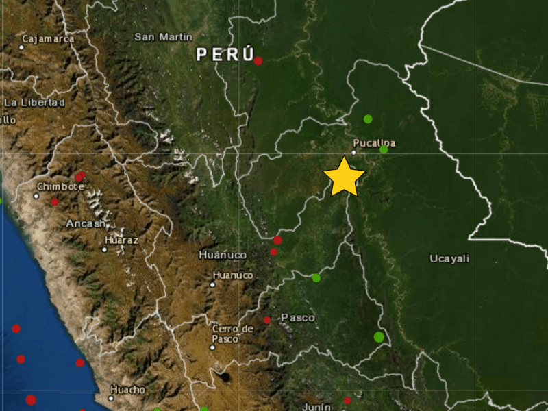 Sismo en Pucallpa hoy