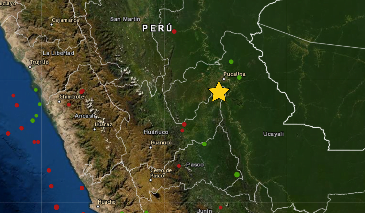 Sismo en Pucallpa hoy