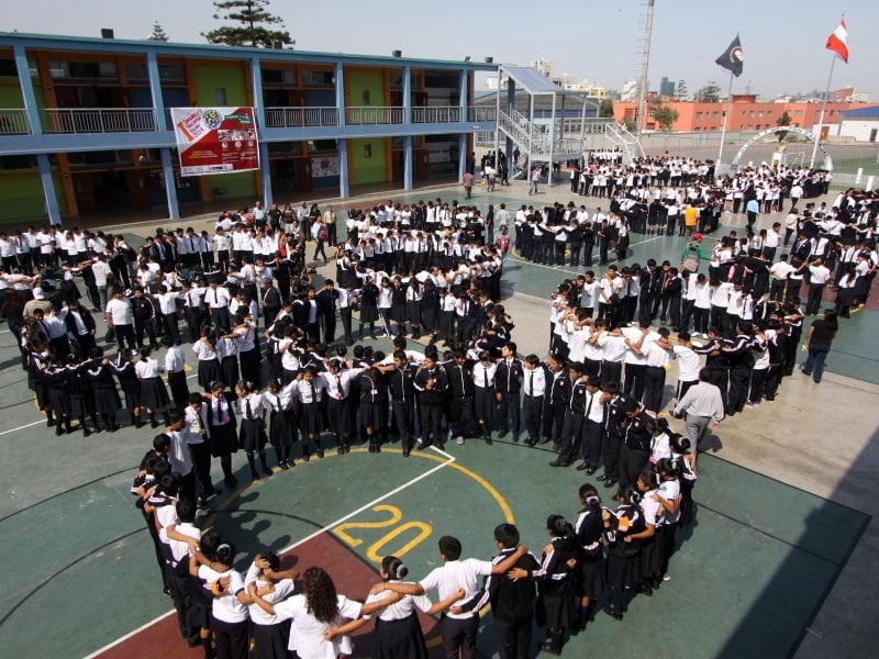 Simulacro en escuelas