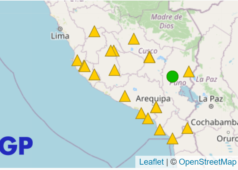 Fuerte sismo en Puno