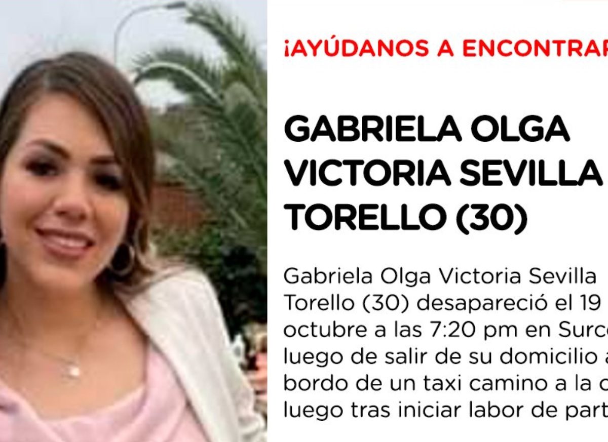 Misteriosa desaparición de Gabriela Olga Victoria Sevilla Torello