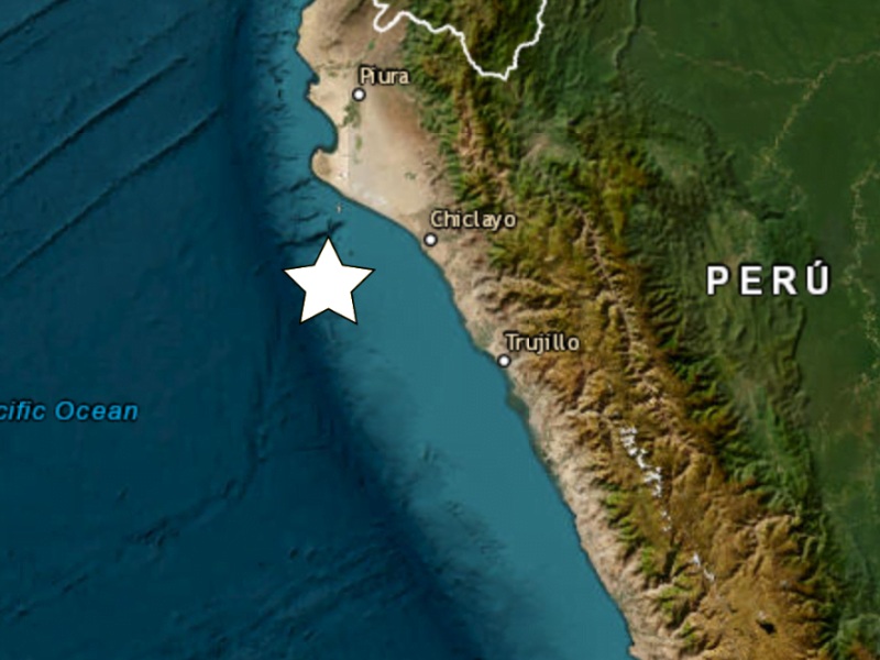 Sismo en Lambayeque de magnitud 5.1 se registró hoy 16 de diciembre en Pimentel