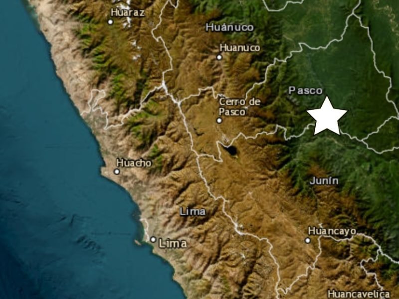 Sismo en Pasco: Temblor de magnitud 5.0 se registró hoy 4 de enero en Villa Rica