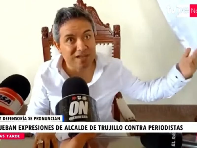 Alcalde de Trujillo ofende a periodistas