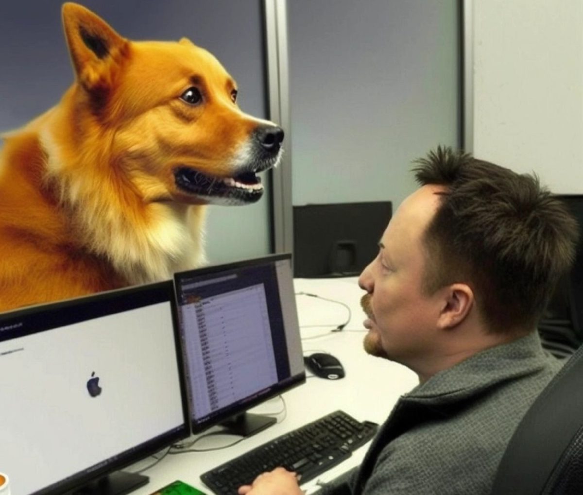 Elon y el perro del meme