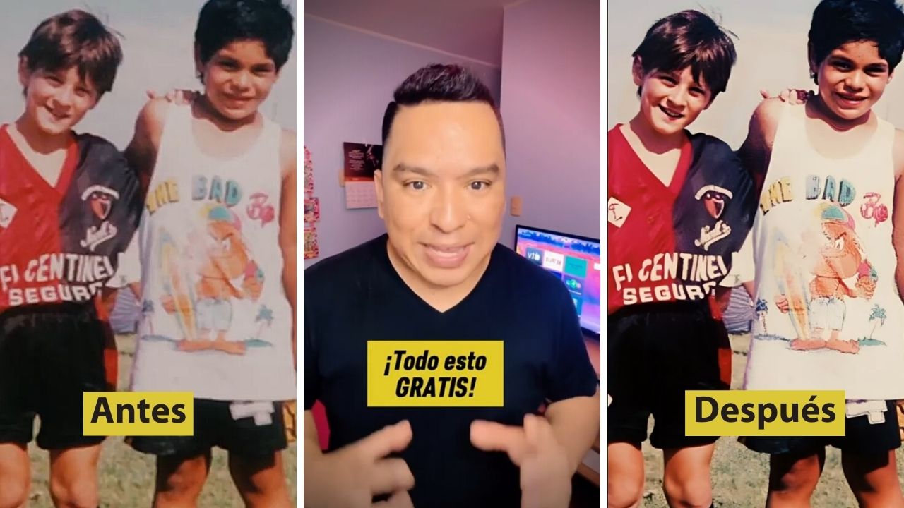 Antes y después de la foto de Lionel Messi de niño