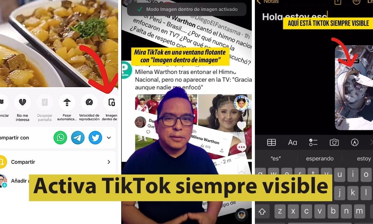 TikTok siempre visible