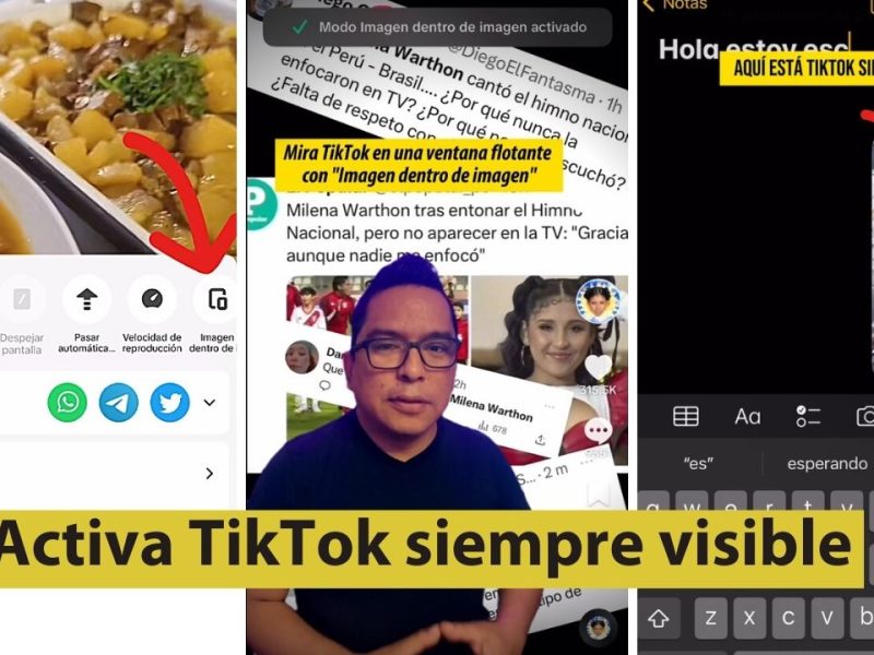 TikTok siempre visible