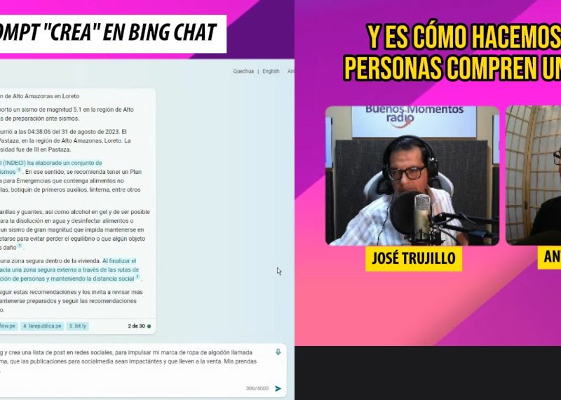 Prompt CREA para IA BingChat Chat GPT