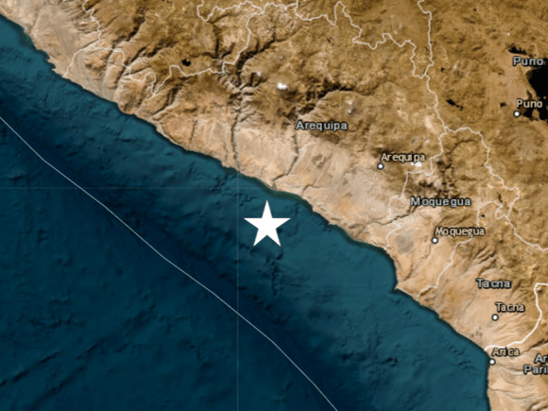 SIsmo en el mar de Arequipa