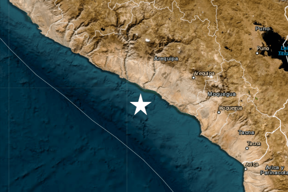 SIsmo en el mar de Arequipa