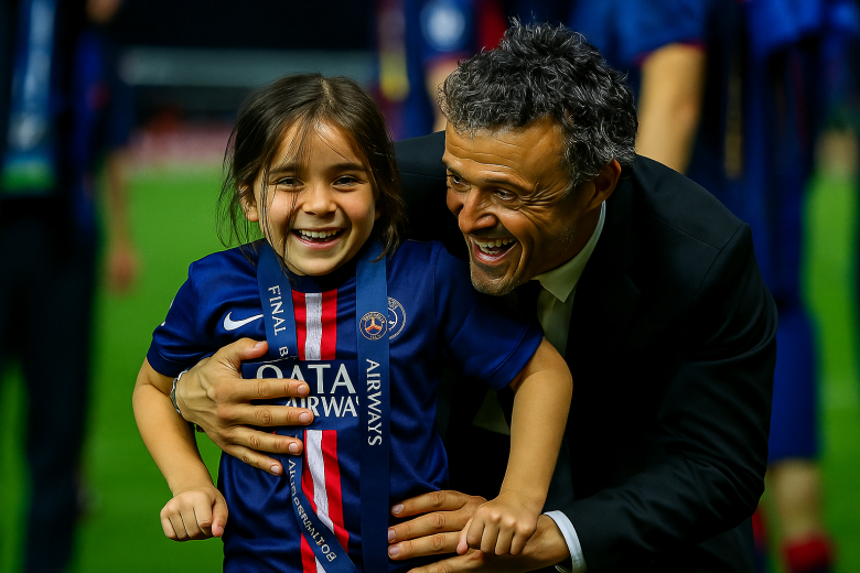 Luis Enrique: Xana, su hija fallecida, aparece con la camiseta del PSG gracias a la IA