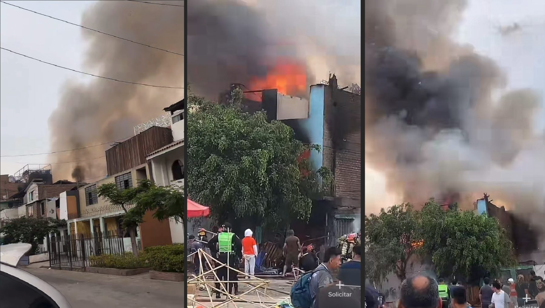 Incendio en Ate