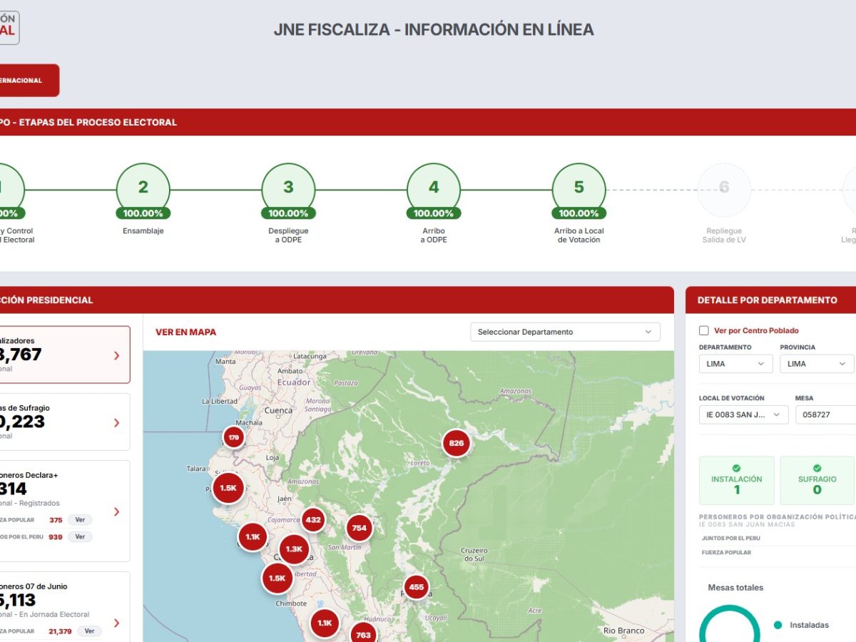 Segunda vuelta: link para saber si tu mesa de votación ya fue instalada y el estado de tu local electoral (Tiempo real)